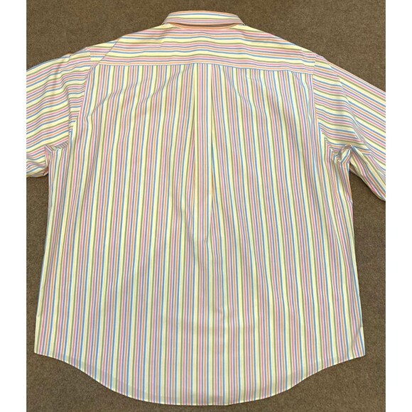 Brooks Brothers Button Shirt Mens 2XL Long Sleeve Non Iron Striped Preppy Cotton - Picture 2 of 7